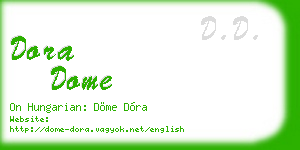 dora dome business card